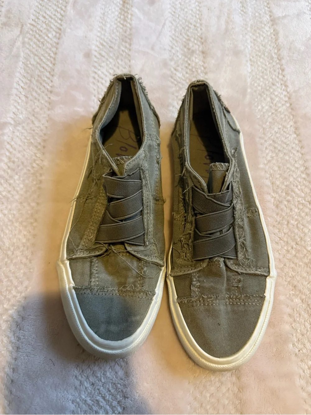 Blowfish Olive Canvas Slip-On Espadrille Sneakers
